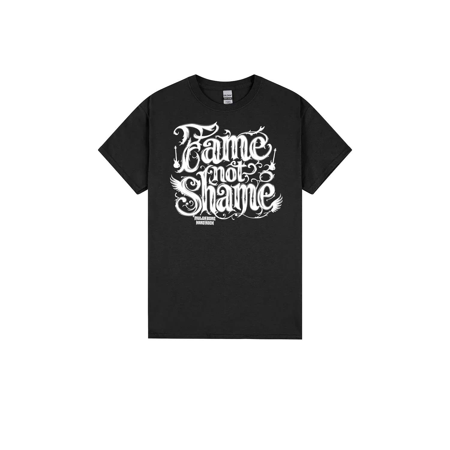 Black front flat lay