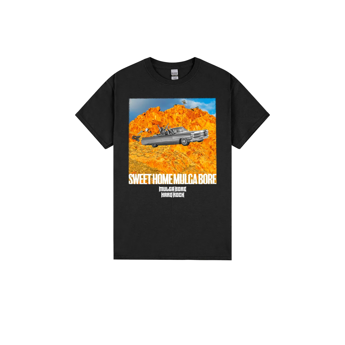 Black front flat lay