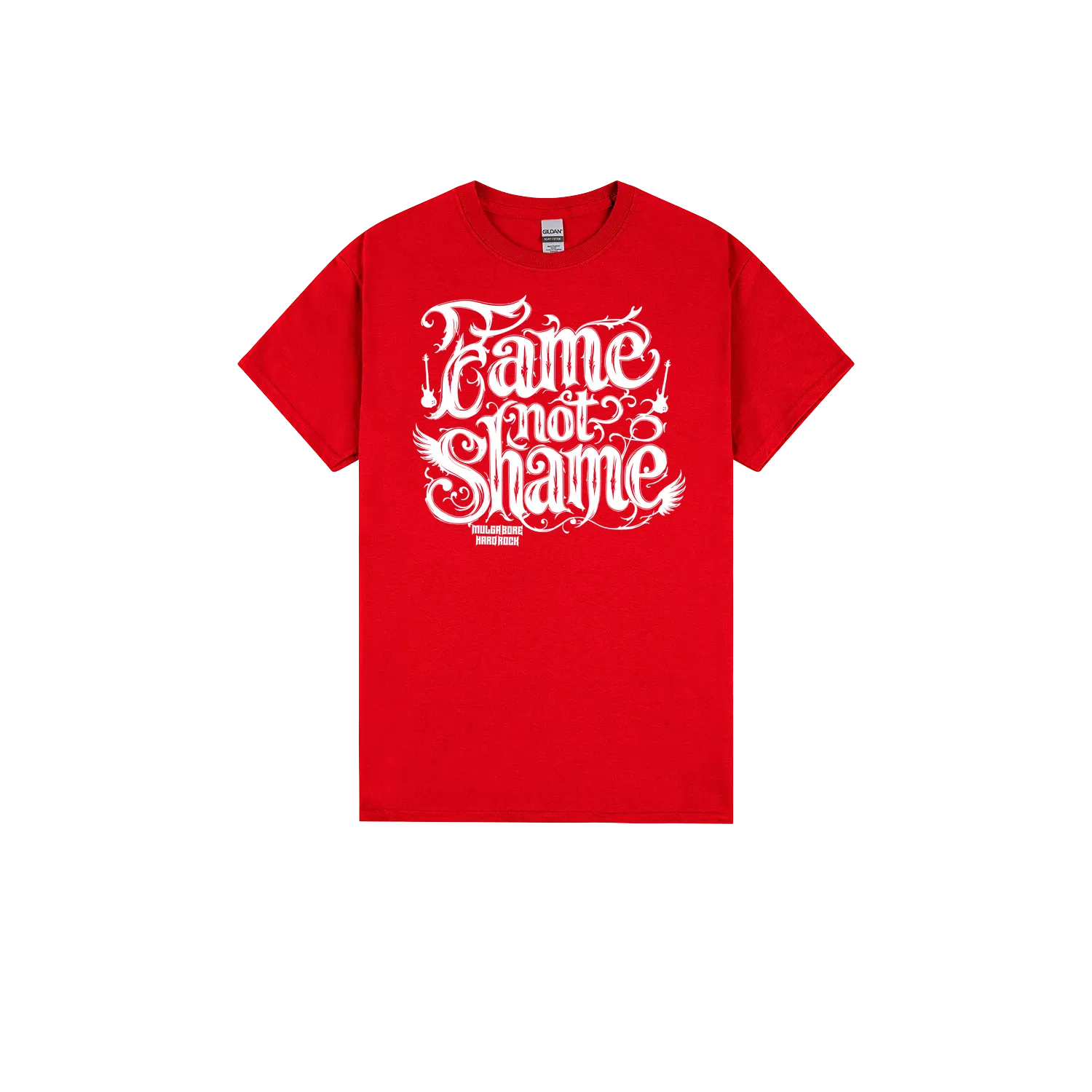 Red front flat lay